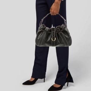 Lancel Black Lizard Handle Bag